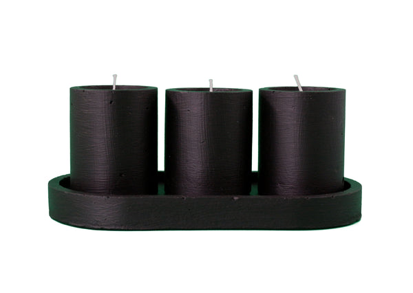 Scented Candles Christmas Spice Oud 4pc Candle & Tray  Black Luxdecor6