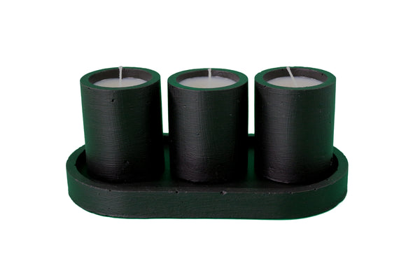Scented Candles Christmas Spice Oud 4pc Candle & Tray  Black Luxdecor6