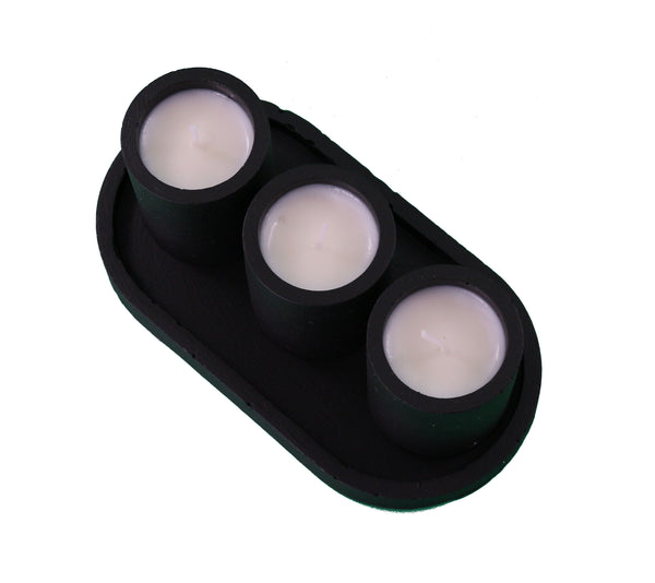 Scented Candles Christmas Spice Oud 4pc Candle & Tray  Black Luxdecor6