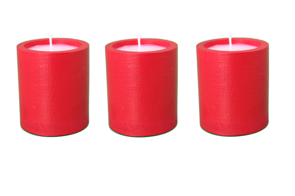 Scented Candles Christmas Spice Red 4pc Candle & Tray Gift Set Luxdecor6
