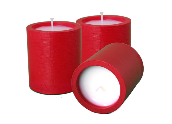 Scented Candles Christmas Spice Red 4pc Candle & Tray Gift Set Luxdecor6