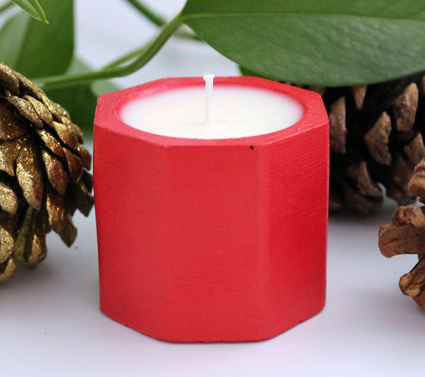 10 pcs Scented Candles Christmas Spice Red 12 Hrs Burn Soy Wax
