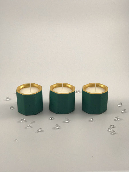 Scented Candles Gold Emerald Green Handmade Luxdecor6