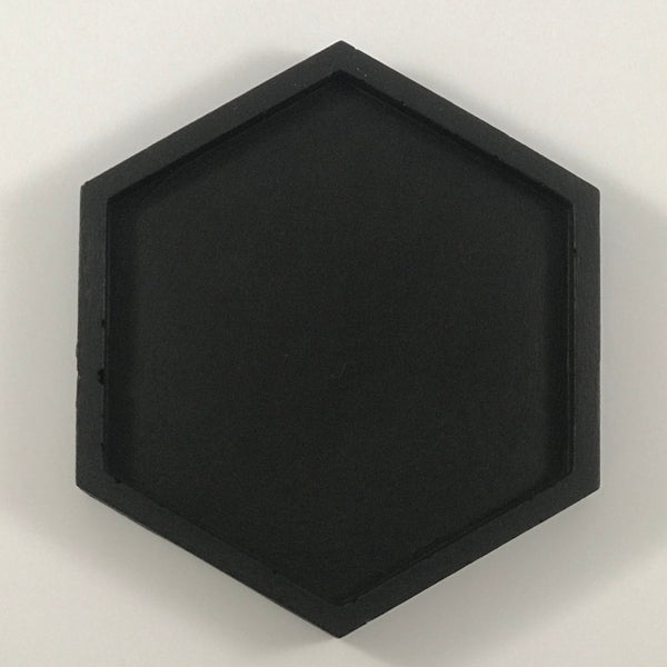 4 Pcs Set Hexagon Geometric Concrete Coasters Grey