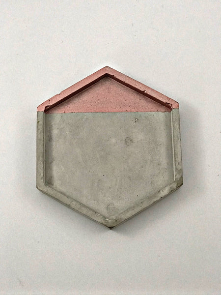 4pcs Hexagon Geometric Emerald Green and Silver Coasters