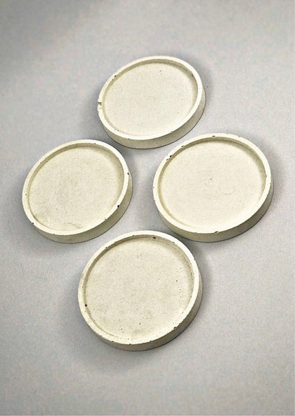 4 White Coasters Table Mats Free UK Delivery Handmade Luxdecor6