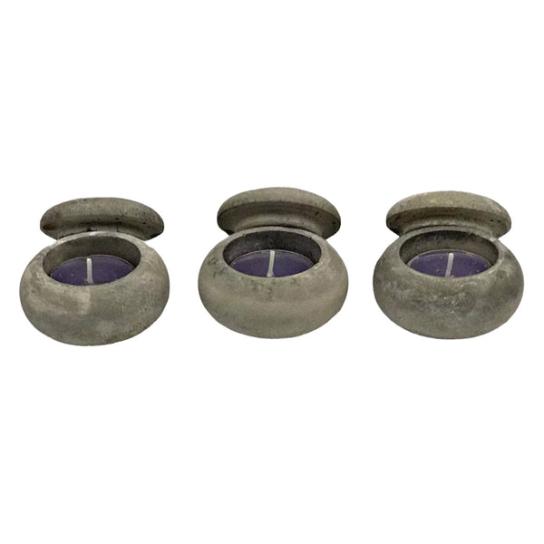 Wholesale Handmade Empty Jars Vessels for Tea Light Candles Grey | Luxdecor6