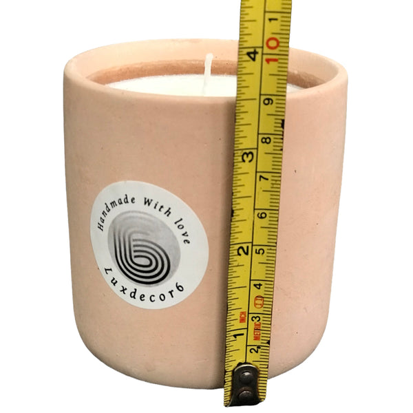 40hrs Large Terracotta Citronella Garden Candles with Lids | Luxdecor6