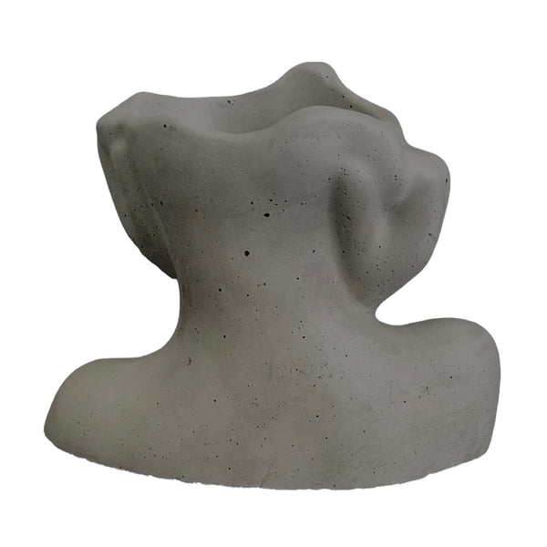 Face Decorative Succulent Plant Pots Planters Flowerpot Grey Luxdecor6