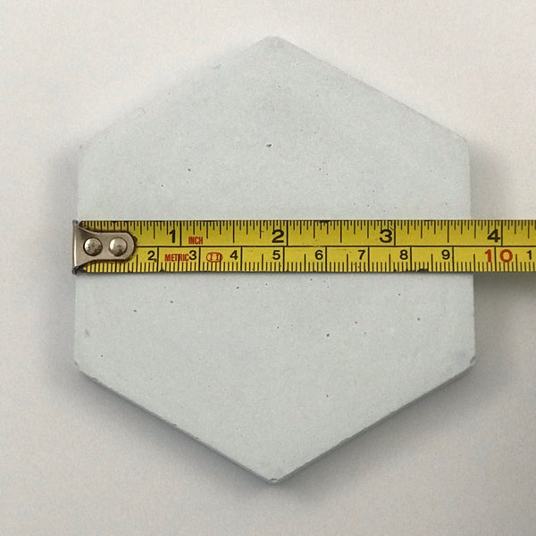 4pcs set Scandi Hexagon Geometric Light Blue Concrete Coasters UK Free Delivery