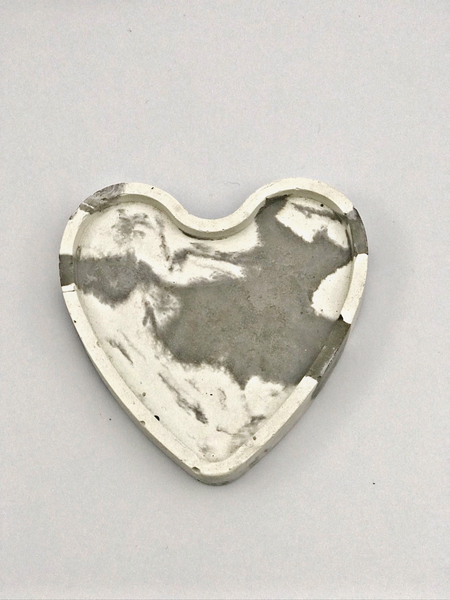 4pcs set Nordic Heart Geometric Grey and White Marble Concrete Coasters UK Free PnP