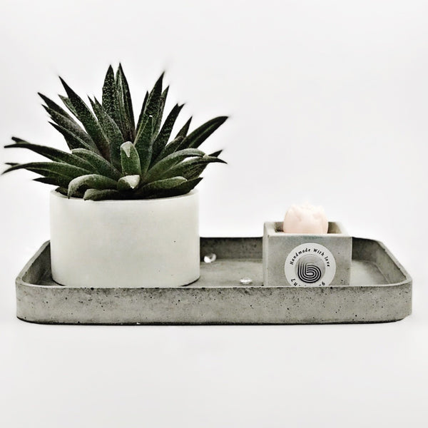 Large Nordic Vanity Trays Grey Handmade Decorative Tray Dish | Luxdecor6