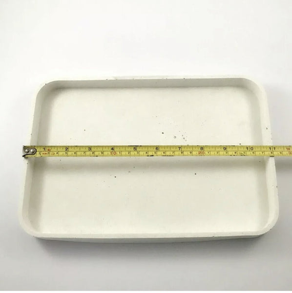 Large Nordic Geometric Concrete Vanity Tray UK Free PnP