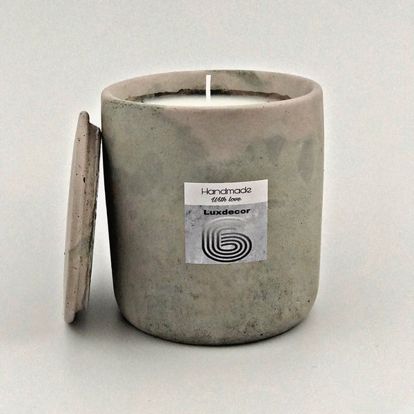 40 hrs Large Purple Grey Marble Angel highly Scented Soy Wax Candles