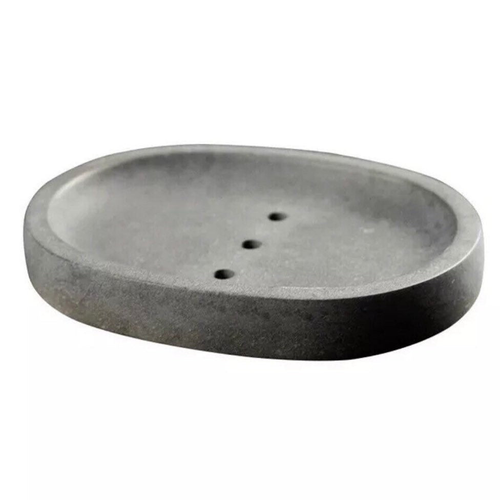 Nordic Oval Self Draining Soap Dish Holders Grey Handmade