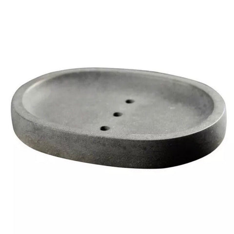 Nordic Oval Self Draining Soap Dish Holders Grey Handmade