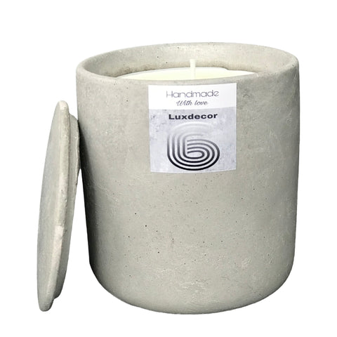 40hrs Large Handmade Citronella Garden Candles with Lids | Luxdecor6