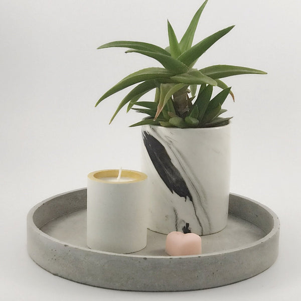 Large Nordic Vanity Trays Grey Handmade Decorative Tray Dish | Luxdecor6