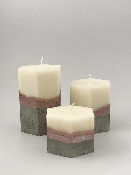 Scented Pillar Candles Rose Gold Handmade Luxdecor6