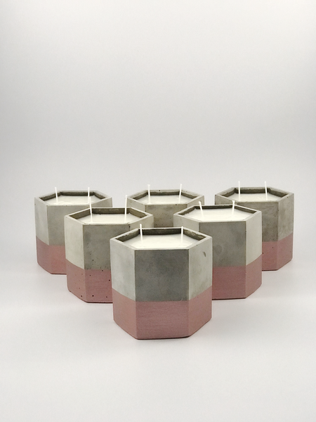 50hrs Large Rose Gold Highly Scented Soy Wax Candles