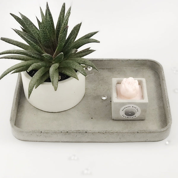 Large Nordic Vanity Trays Grey Handmade Decorative Tray Dish | Luxdecor6