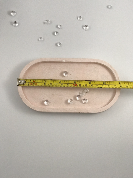 1pc Nordic Oval Geometric Light pink Concrete Tray UK Free PnP