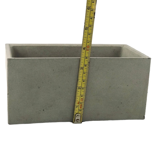 Rectangular Succulent Plant Pots Planters Flowerpot Grey Handmade Luxdecor6