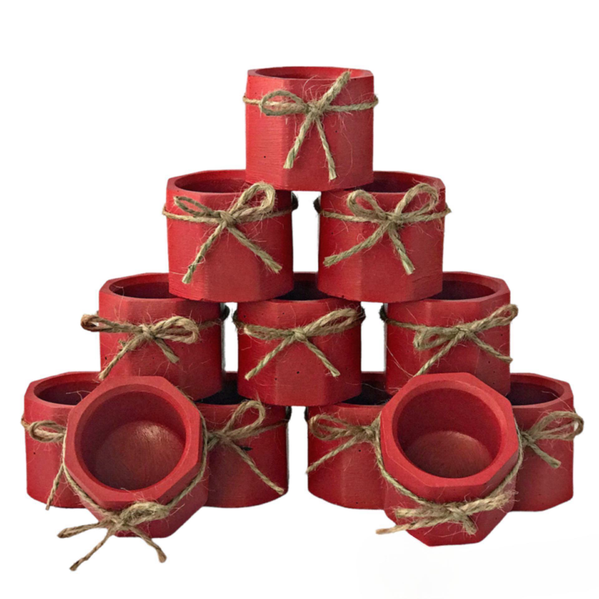 Wholesale Red Empty Candle Jars for Making Candles Bulk Handmade Luxdecor6