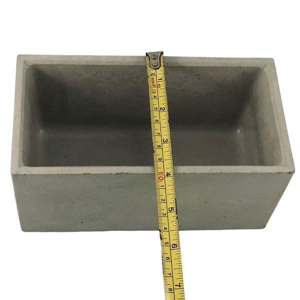 Rectangular Succulent Plant Pots Planters Flowerpot Grey Handmade Luxdecor6