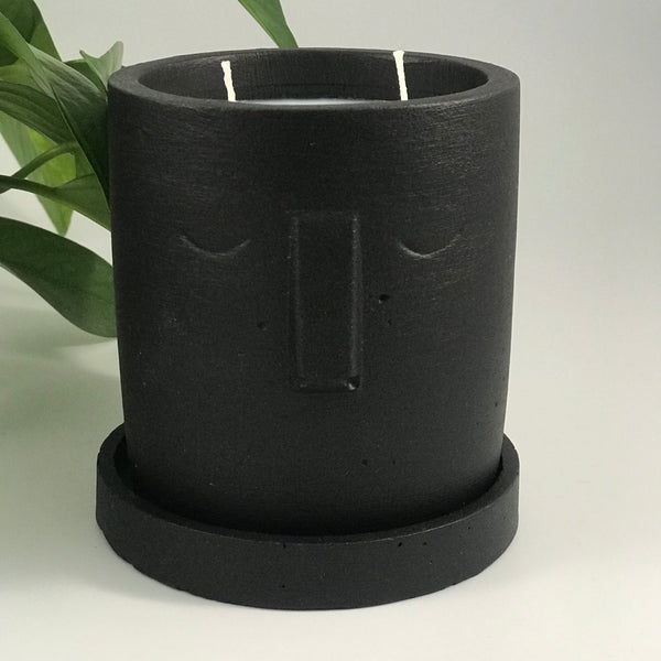 50hrs Large Matt Black Citronella Garden Candles Outdoor Candle Luxdecor6