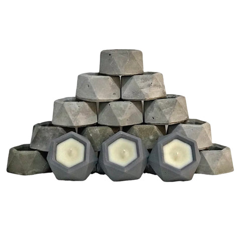 Wholesale Handmade Empty Jars Vessels for Tea Light Candles Grey | Luxdecor6