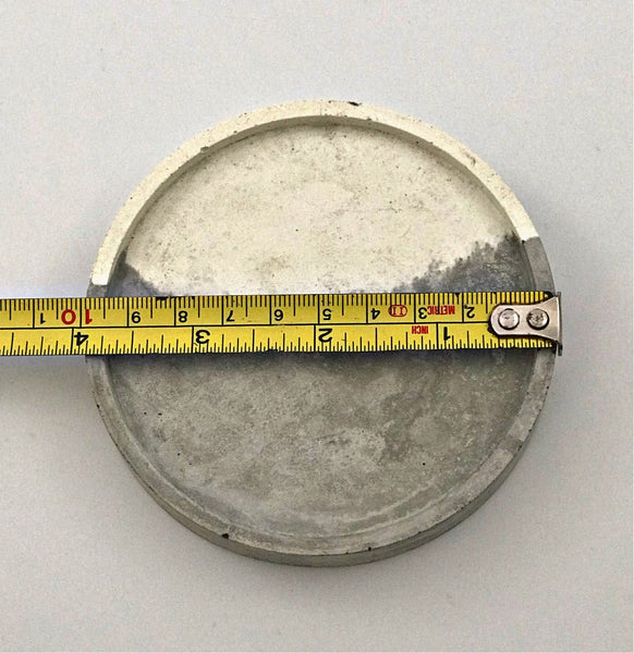 4pcs Set Round Grey & White Concrete Non-Scratch Coasters