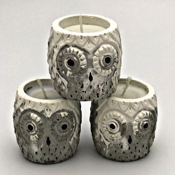 Scented Candles White Grey Marble Owl Handmade Luxdecor6
