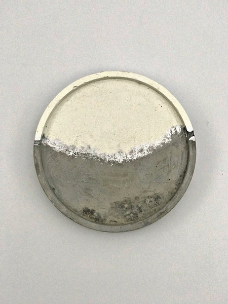 4pcs Set Round Grey White Silver Concrete Non-Scratch Coasters