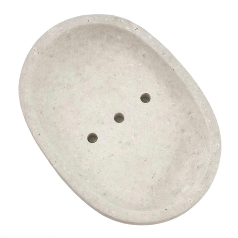 Nordic Oval Self Draining Soap Dish Holders White Handmade