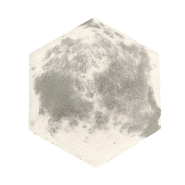 4pcs Drink Coasters Set Hexagon Marble Grey White Handmade | Luxdecor6