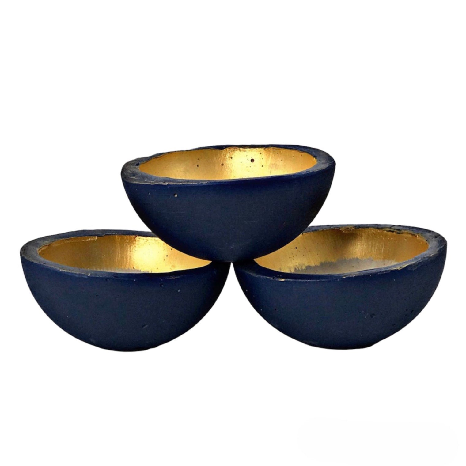 Wholesale Empty Candle Vessels for making Bowl Candles Navy Blue Gold Luxdecor6