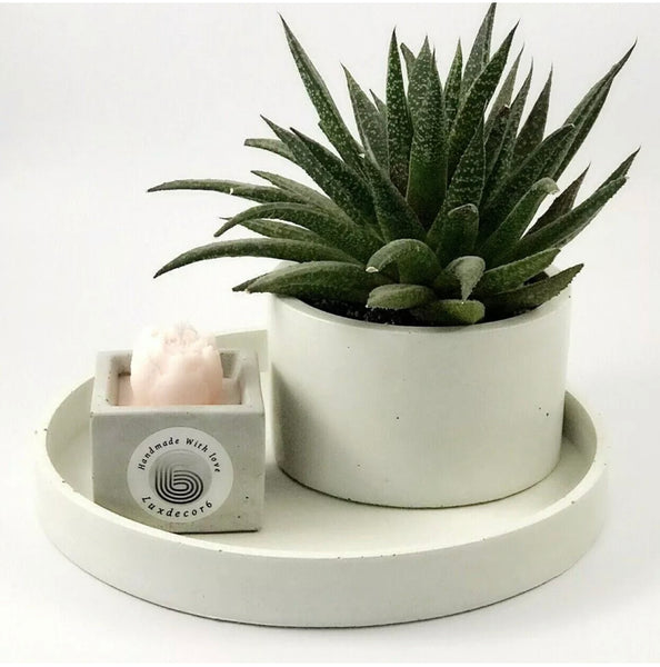 Vanity Side Table Trays Coffee Table Tray Dish Display Plates White | Luxdecor6