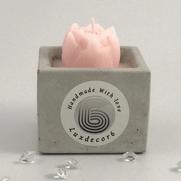 Scented Candles Pink Peony Handmade Luxdecor6