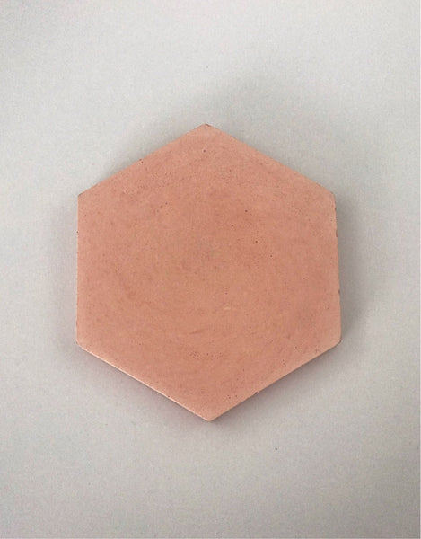 4pcs set Pastel Hexagon Geometric Pink Blush Concrete Coasters UK Free Delivery