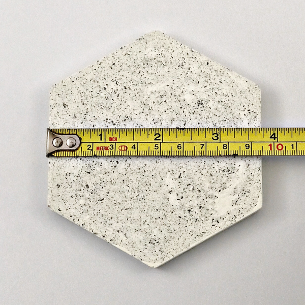 4pcs set Hexagon Geometric White Grained Coasters UK Free Delivery