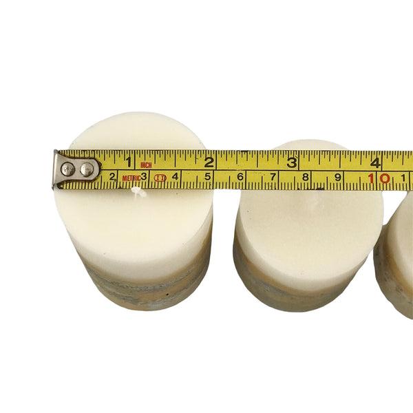 4pcs set unique round concrete pillar candles oval tray gold