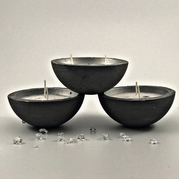 Scented Candles Silver Grey Handmade Luxdecor6