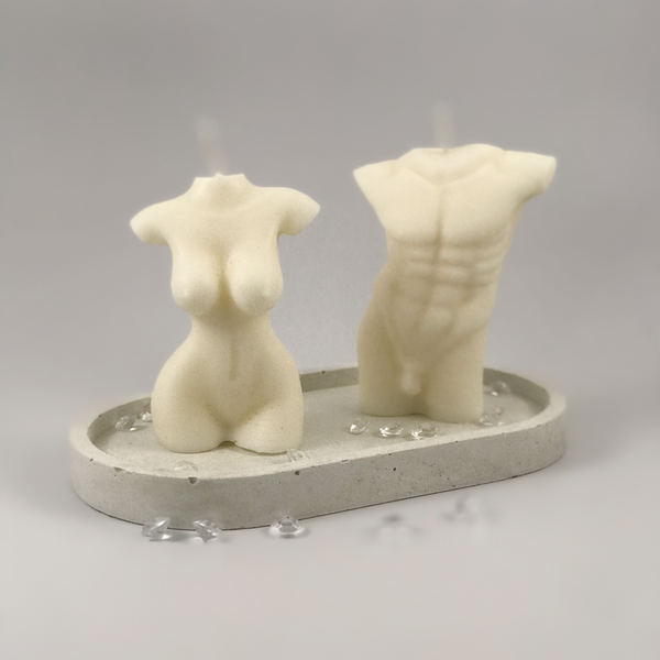 Scented Pillar Candles White Handmade Luxdecor6