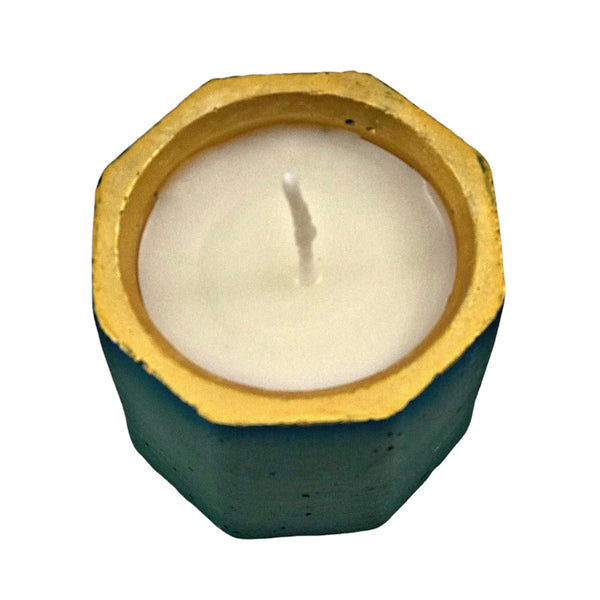 10 pcs Highly Scented Soy Wax Candles Emerald Green and Gold