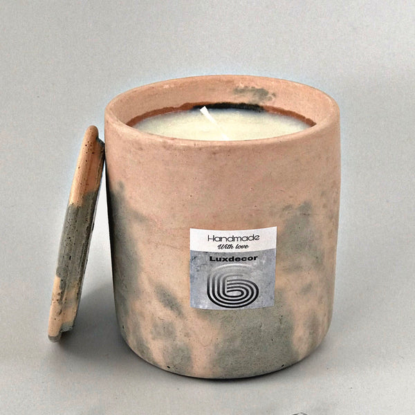 Scented Candles Large 40 Hours Soy Candle with Lid Handmade Luxdecor6