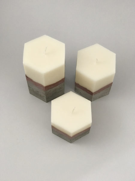 Scented Pillar Candles Rose Gold Handmade Luxdecor6