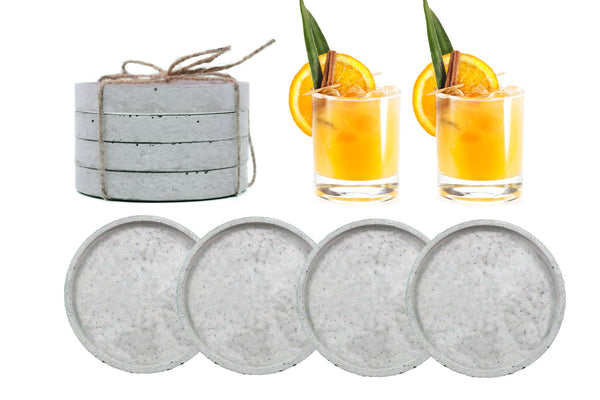 4 Grey Coasters Table Mats Free UK Delivery Handmade Luxdecor6