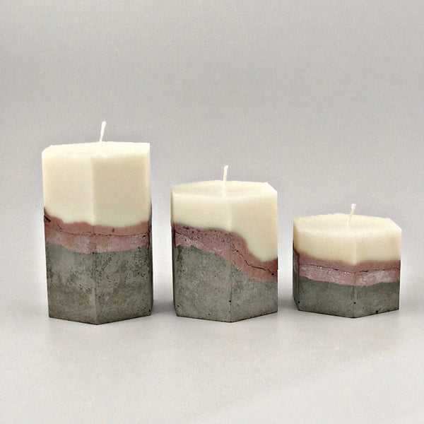 Scented Pillar Candles Rose Gold Handmade Luxdecor6