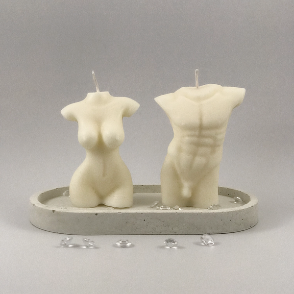 Scented Pillar Candles White Handmade Luxdecor6